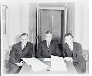 Ford C Prints: Baseball Officials Meeting for Season Planning