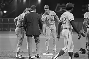 Baseball Pitcher Arguing with an Umpire
