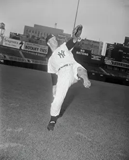 Baseball Pitcher Raising His Glove