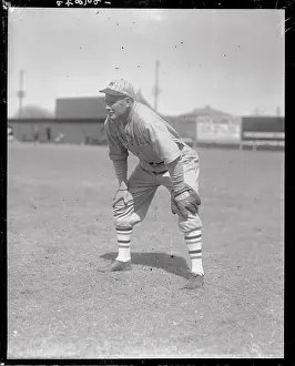 Baseball Player in Action Stance