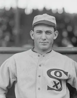 Pitcher Prints: Baseball Player Charles Roberston in White Sox Uniform