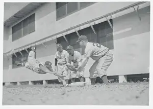 Baseball Player Diving