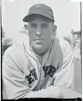Baseball Player Frank Gabler Posing in Uniform