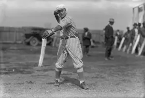 Baseball Player George Burns in Action