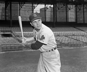 Baseball Player Ken Boyer in Batting Position