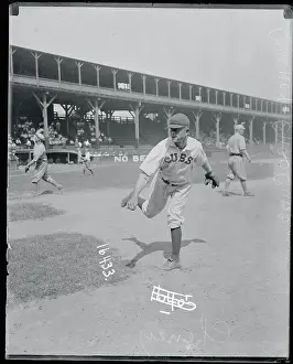 Baseball Player Larry Cheny in Action