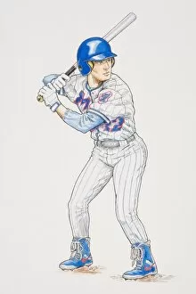 Images Dated 11th July 2006: Baseball player poised in batting position