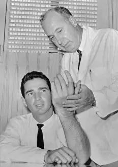 Physical Examination Prints: Baseball Player Sandy Koufax with Doctor