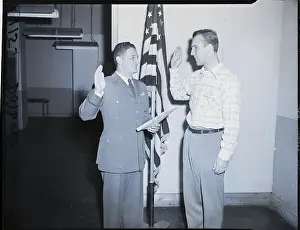 Oath Prints: Baseball Player Takes Oath For Army Indu