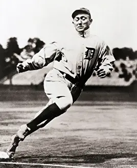Agility Prints: Baseball Player Ty Cobb Running the Bases