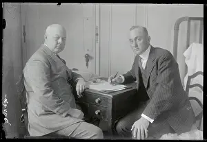 Ty Cobb Baseball Prints: Baseball Player Ty Cobb Signing Contract with Detroit Tigers