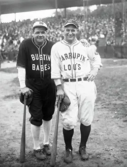 Lou Gehrig Prints: Baseball Players Babe Ruth and Lou Gehrig