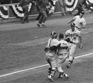 Baseball Players in Jubilant Action