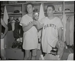 Baseball Players in Locker Room