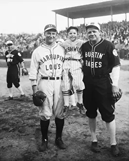 Baseball Players Lou Gehrig and Babe Ruth