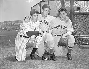 Ted Williams Prints: Baseball Players; Pose Before Game