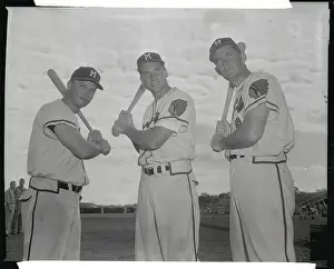 Bradenton Prints: Baseball Players Posing with Baseball Bats
