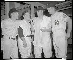 Baseball Players Posing in Uniforms