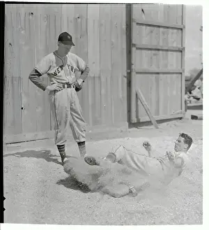Phoenix Prints: Baseball Players Practicing on Base Entry