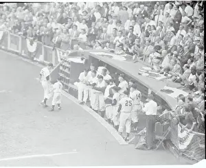 Baseball Players Standing in the Dugout