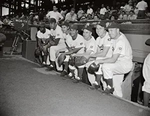 Baseball Players Standing in Dugout