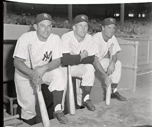 Dugout Prints: Baseball Players on Step of Dugout