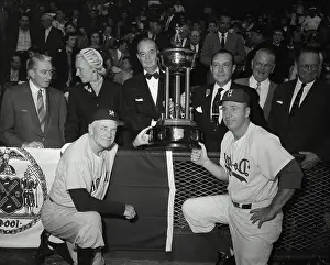 Robert F Prints: Baseball Players and Trophy