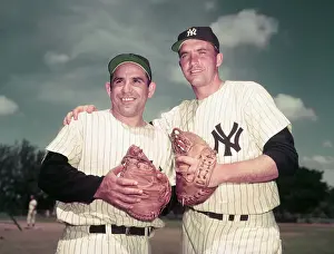 Baseball Players Yogi Berra and Johnny Blanchard