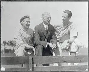 Fort Myers Prints: Baseball Professionals of the Mack Family Posing Together at Bench