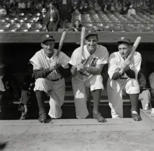 Baseball Strong Men Posing with Bats