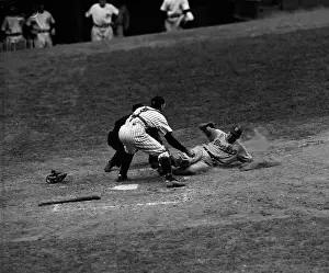 Sliding Prints: Baseball;Catcher Tags Player Out At Home