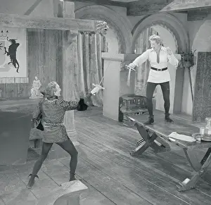 Basil Rathbone Fencing Against Danny Kaye