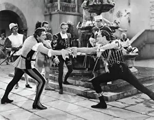 Basil Rathbone Participating in Duel
