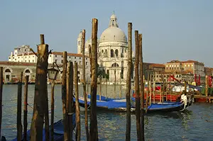 Santa Prints: Basilica di Santa Maria della Salute at Canal Grande, Venice, Italy