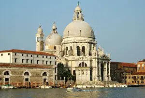 Santa Prints: Basilica di Santa Maria della Salute at Canal Grande, Venice, Italy