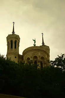 Lyon Prints: Basilica Notre-Dame de Fourviere, UNESCO World Heritage Site, Lyon, Rhone, France, Europe
