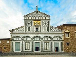 Images Dated 7th December 2015: Basilica of San Miniato al Monte facade, Florence, Tuscany