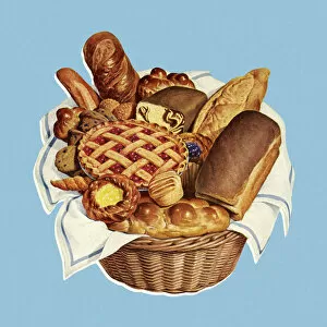 Unhealthy Eating Gallery: Basket Full of Baked Goods
