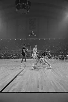 Basketball Game in Action