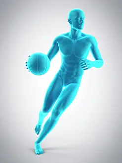 Scientific Prints: Basketball player, illustration