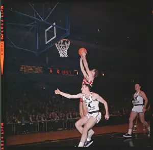 Ambition Prints: Basketball Players Battling at Net