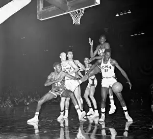 Evanston Prints: Basketball Players Competing for the Ball