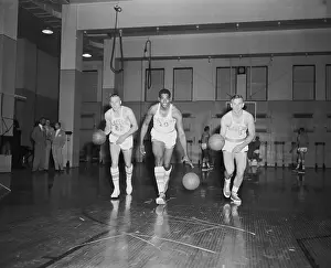 Minneapolis Prints: Basketball Players Dribbling Their Basketballs