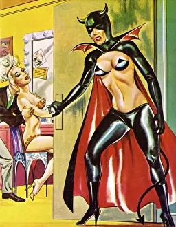 Cleavage Prints: Bat Lady Entering Dressing Room