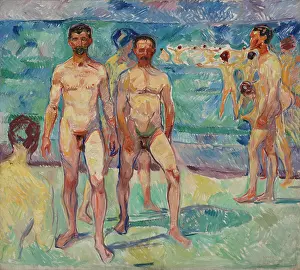 Museum Of Art Prints: Bathing Men; Middle Age