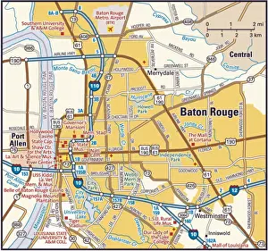 Baton Rouge area map