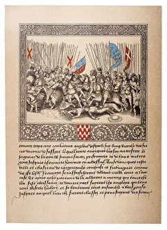 Battle of Agincourt from Enguerrand de Monstrelets Chronique de France
