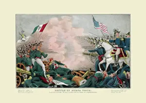 Mexican American Prints: Battle of Buena Vista--Fought February 23d, 1847