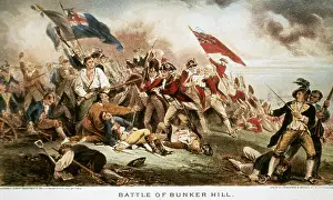 The Battle of Bunker Hill Lithograph
