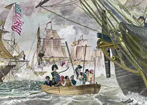 Rowing Prints: Battle / Lake Erie;Oliver Perry Is Rowed